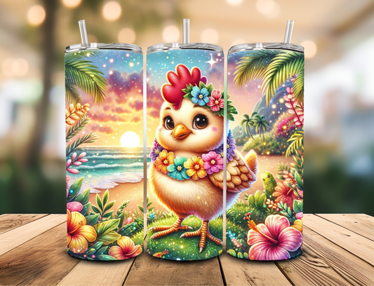 SUBLIMATION TRANSFER Beachy chick (20oz)