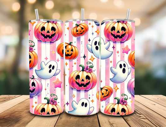 SUBLIMATION TRANSFER Ghosts & pumpkin stripes