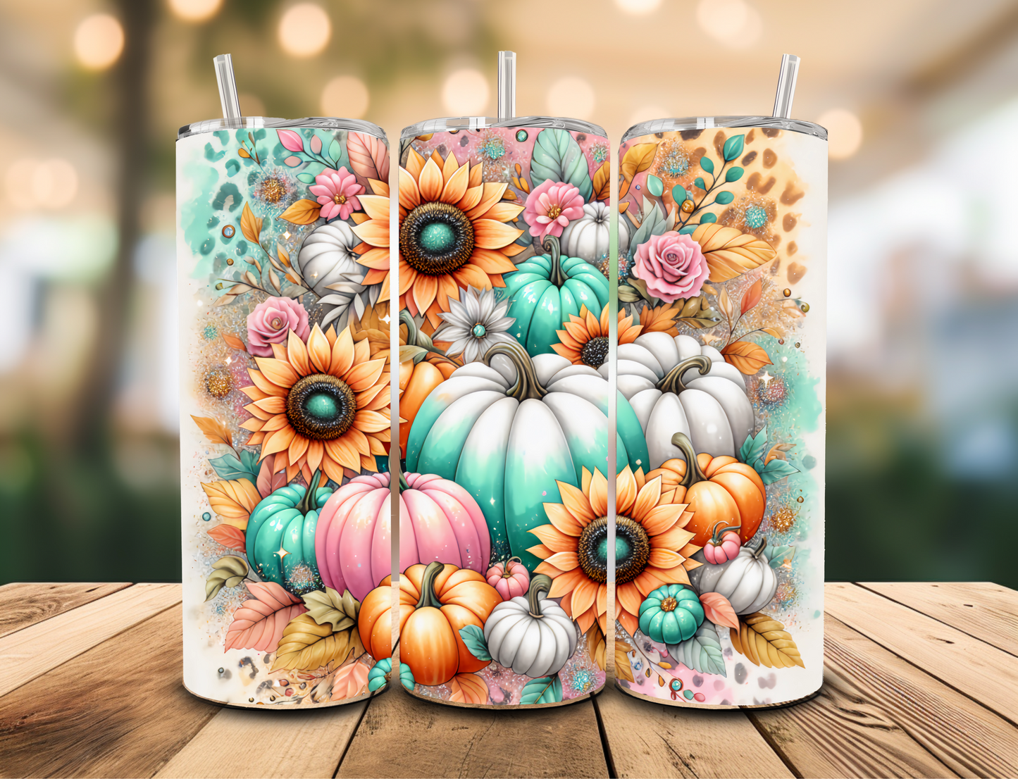 SUBLIMATION TRANSFER Sunflowers & pumpkins (20oz)