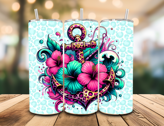 SUBLIMATION TRANSFER Floral anchor (20oz)