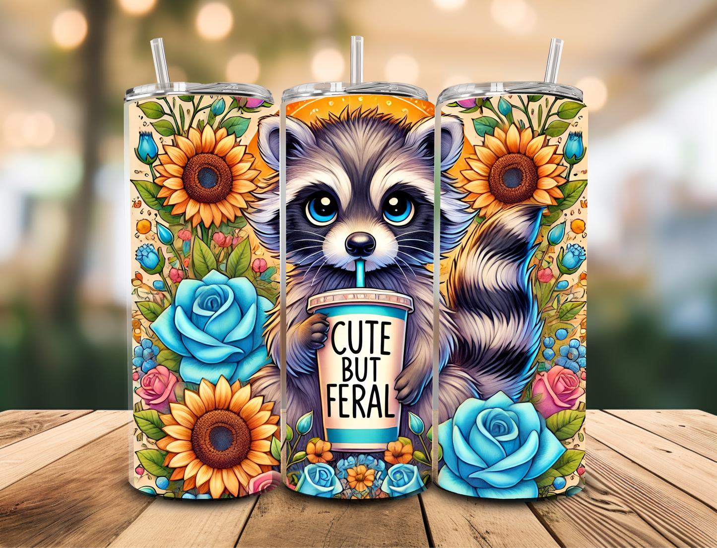 SUBLIMATION TRANSFER Cute but feral (20oz)