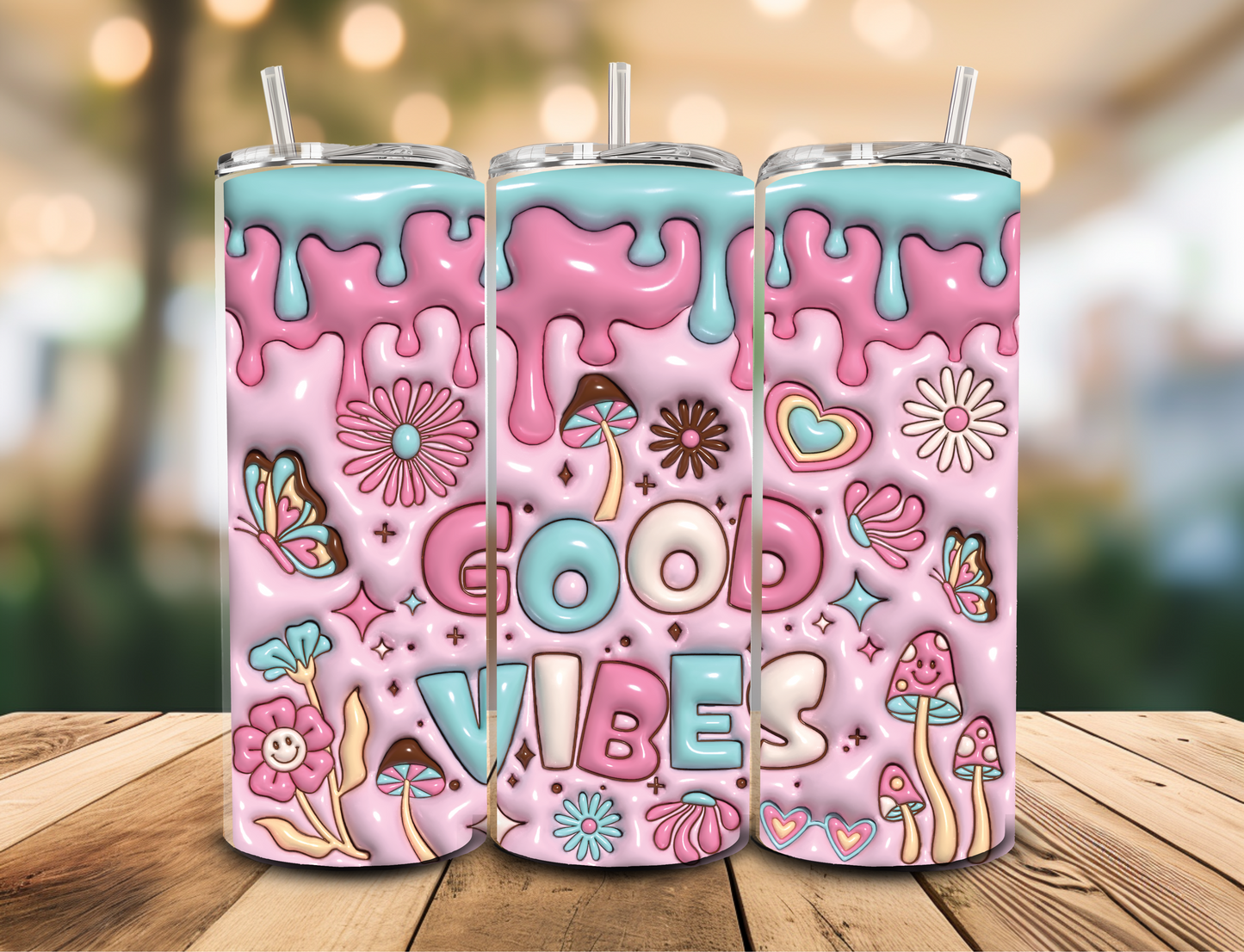 SUBLIMATION TRANSFER Good vibes (20oz)