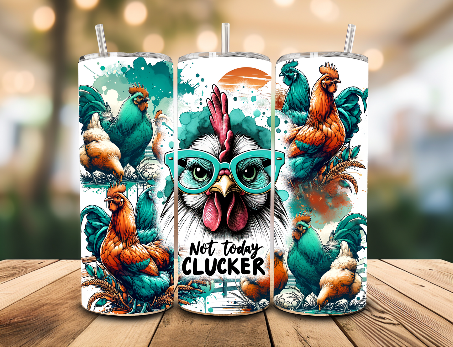 SUBLIMATION TRANSFER Not today clucker (20oz)