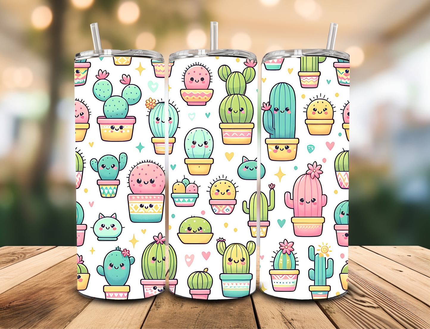 SUBLLMATION TRANSFER Cute little cacti (20oz)