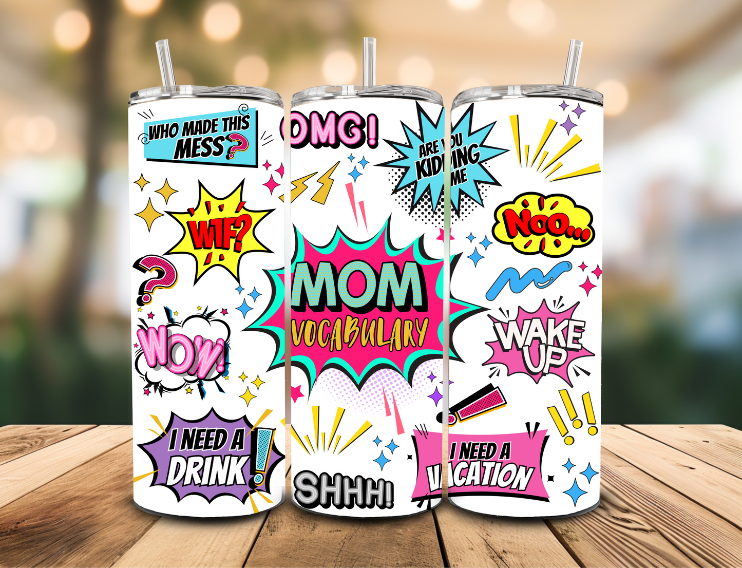 SUBLIMATION TRANSFER Mom vocabulary (20oz)