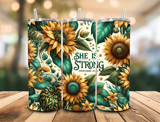 SUBLIMATION TRANSFER She is strong (20oz)