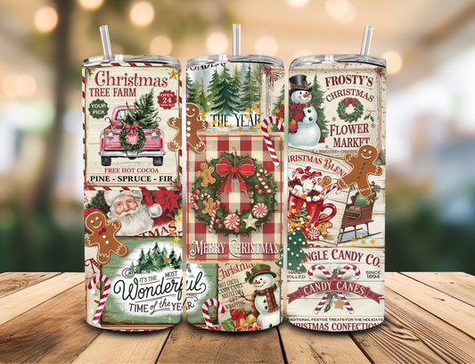 SUBLIMATION TRANSFER Christmas farmhouse signs (20oz)