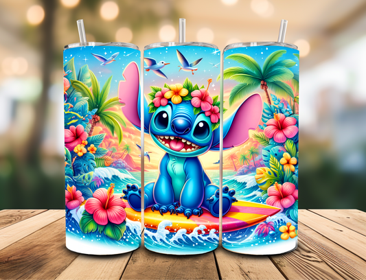 SUBLIMATION TRANSFER Tropical blue guy (20oz)