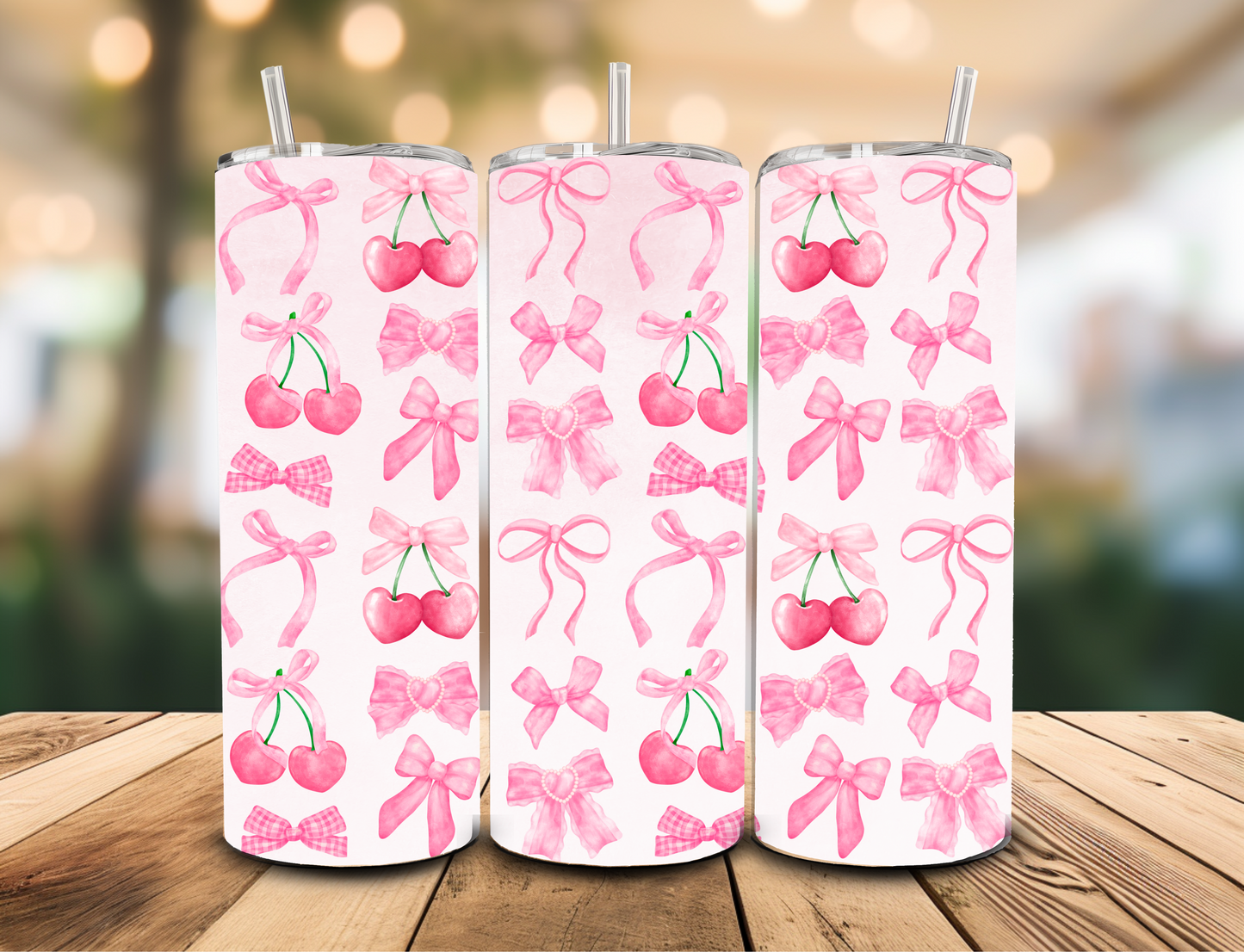 SUBLIMATION TRANSFER Cherries & bows (20oz)