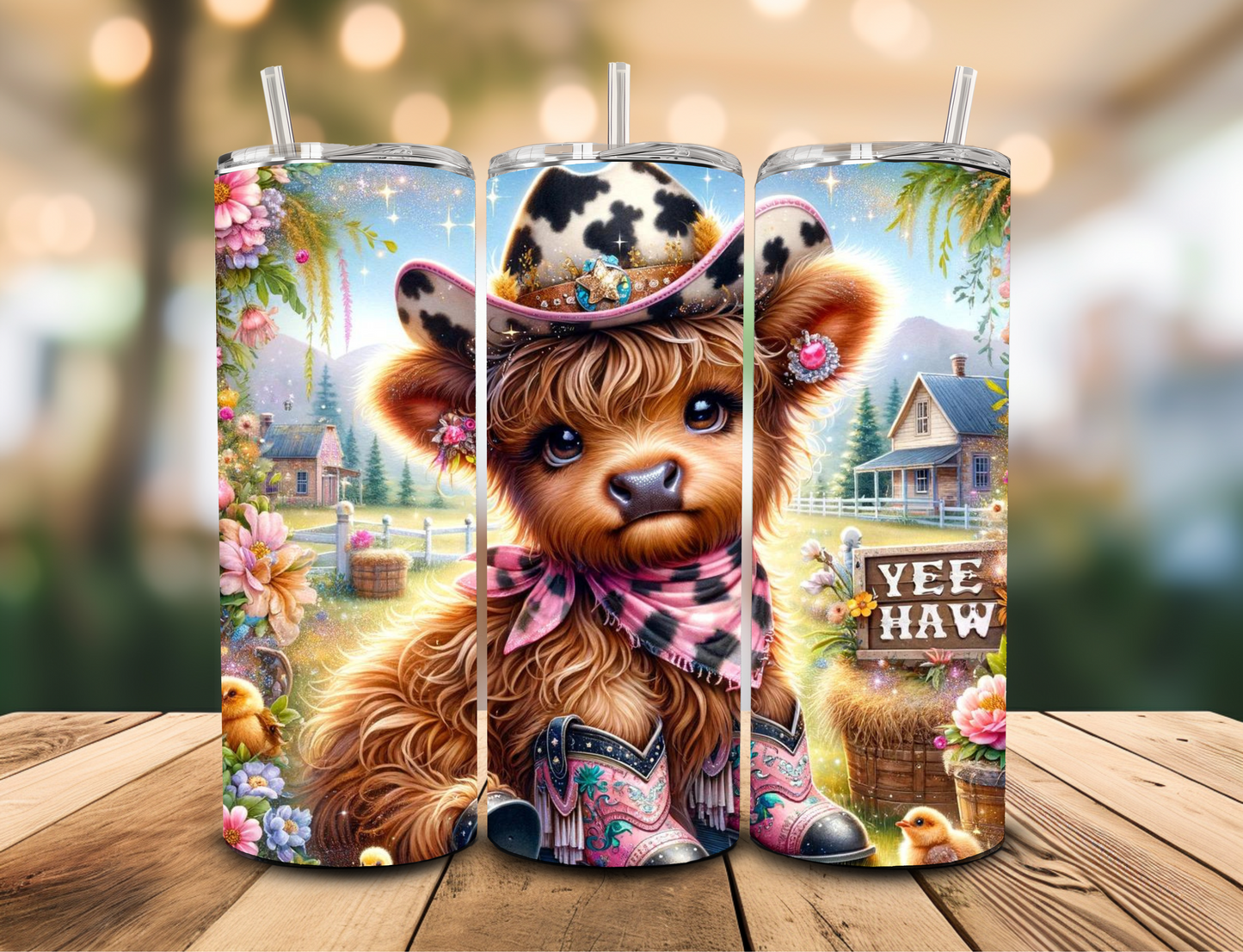 SUBLIMATION TRANSFER Cute cow (20oz)