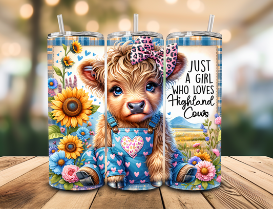SUBLIMATION TRANSFER Just a girl (20oz)