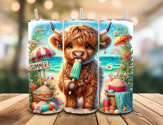 SUBLIMATION TRANSFER Summer cow (20oz)