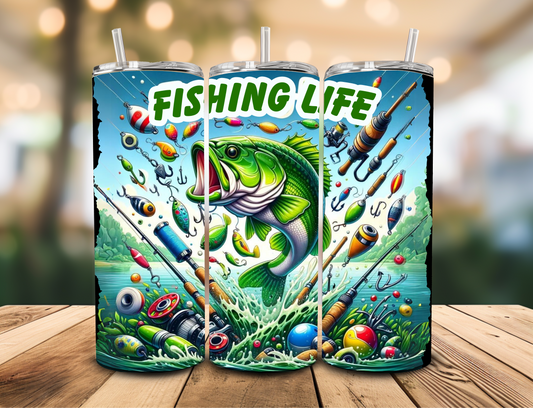 SUBLIMATION TRANSFER Fishing life (20oz)