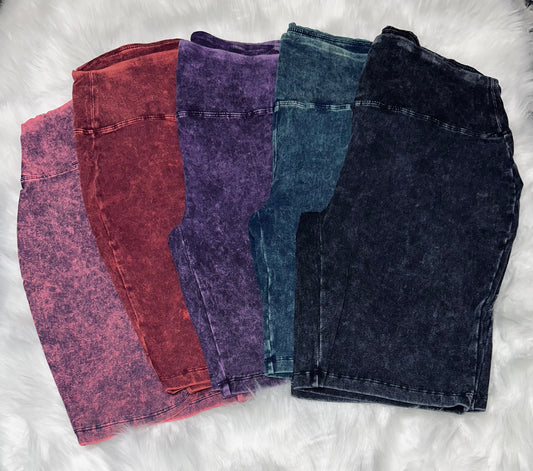 Mineral wash biker shorts (true to size)