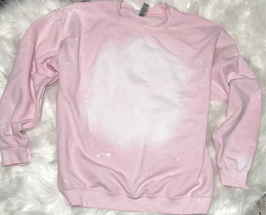 *PRE-ORDER* PINK BLANK BLEACHED GILDAN CREW (7-10 business day turn around)