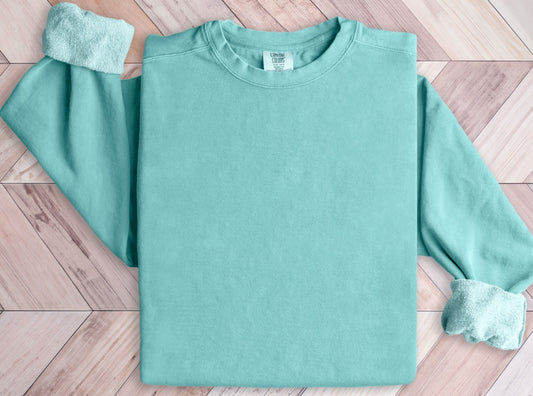 COMFORT COLORS CHALKY MINT CREW NECK SWEAT SHIRT