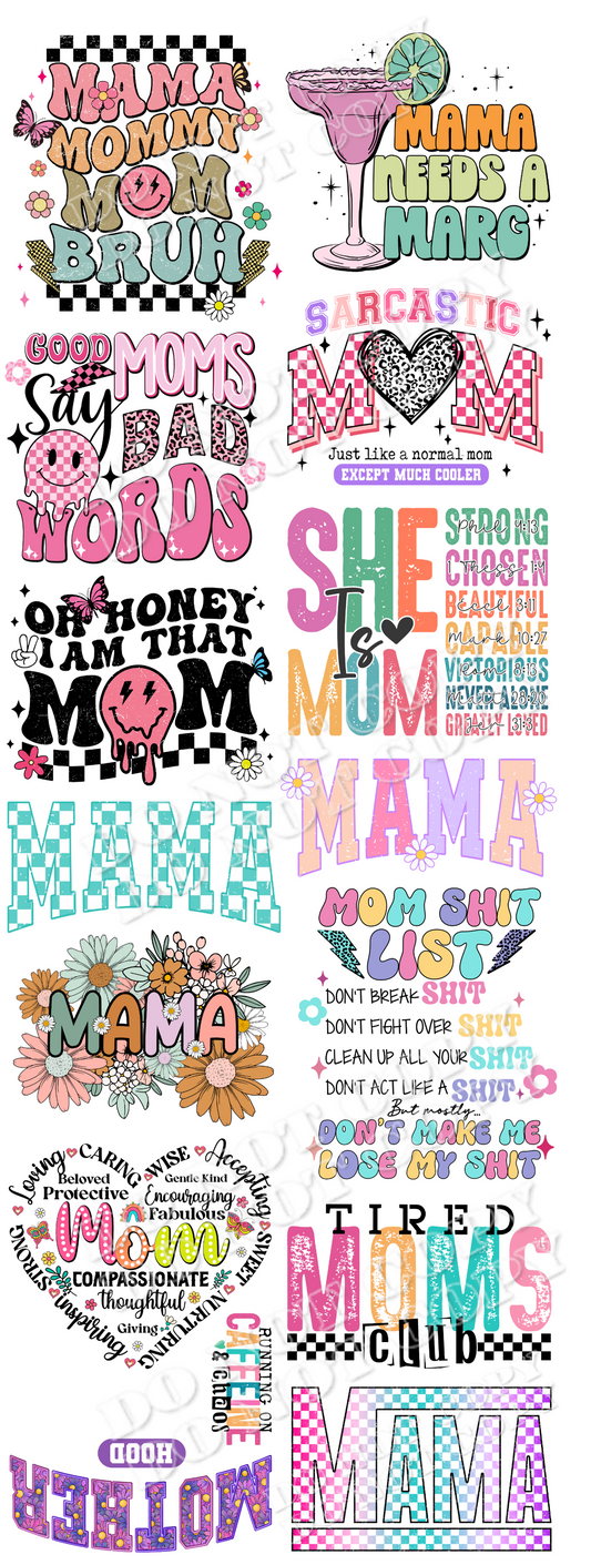 DTF GANG SHEET MAMA THEME (READY TO SHIP)